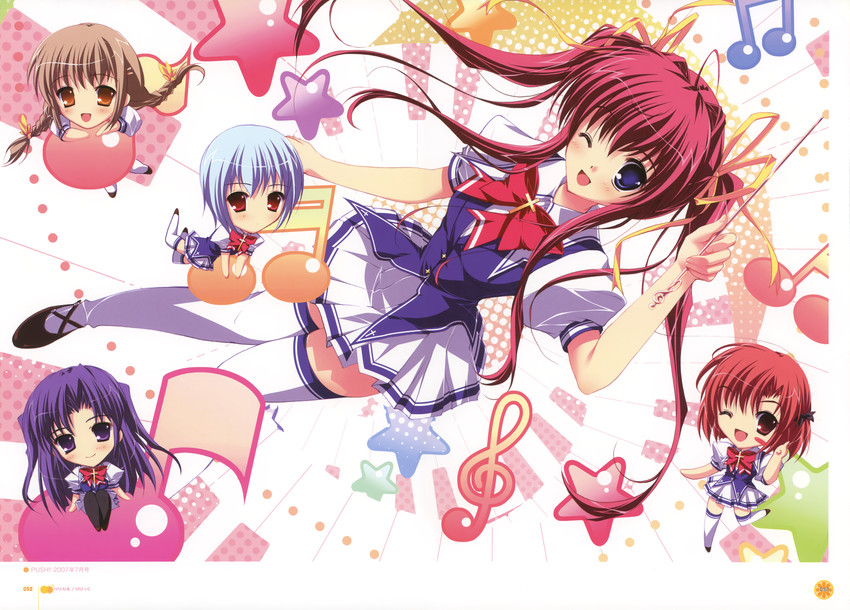 asakura nanao, takami rin, kuu, and hagiwara tomoe (lyrical lyric) drawn by mikeou