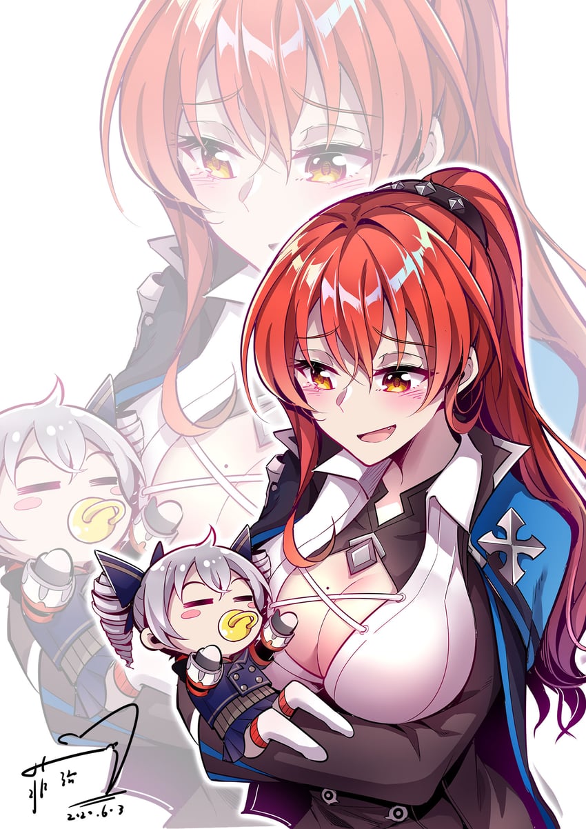 bronya zaychik and murata himeko (honkai and 1 more) drawn by fei_luo_mao