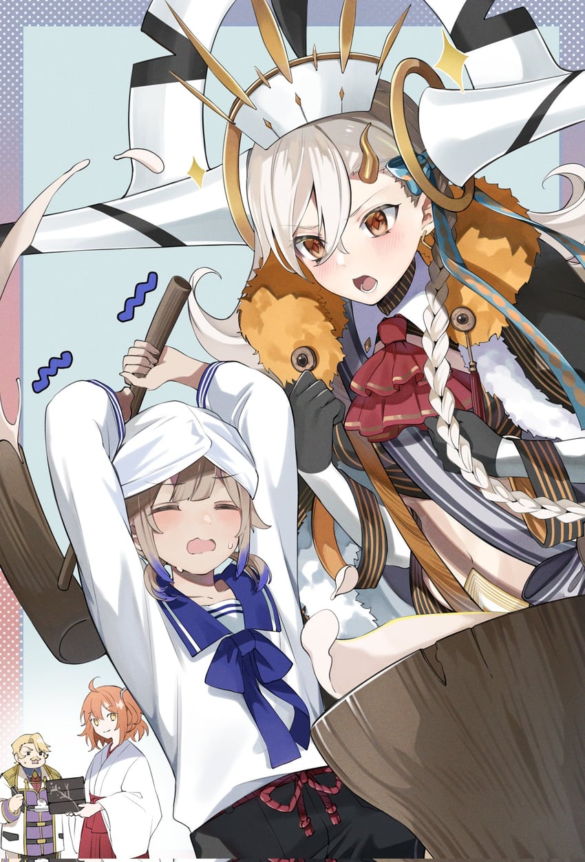 fujimaru ritsuka, nemo, olga marie animusphere, goredolf musik, u-olga marie, and 1 more (fate and 1 more) drawn by shunka_tunacan