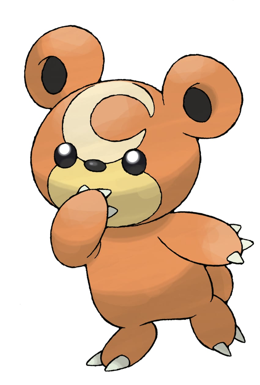 teddiursa (pokemon and 1 more) drawn by sugimori_ken