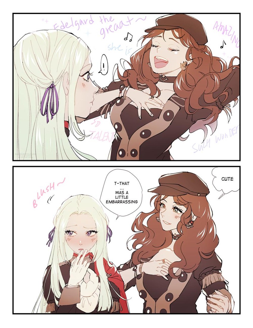 edelgard von hresvelg and dorothea arnault (fire emblem and 1 more) drawn by darkgreyclouds
