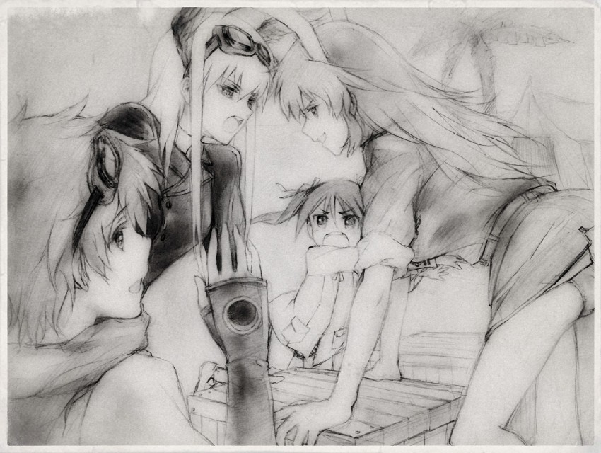 charlotte e. yeager, francesca lucchini, hanna-justina marseille, and katou keiko (world witches series and 1 more) drawn by kisetsu