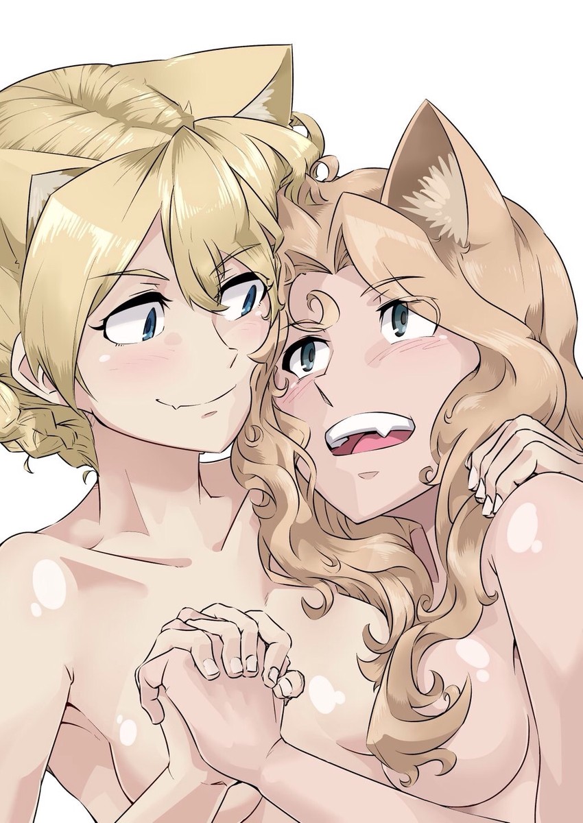 darjeeling and kay (girls und panzer) drawn by kiriko_works