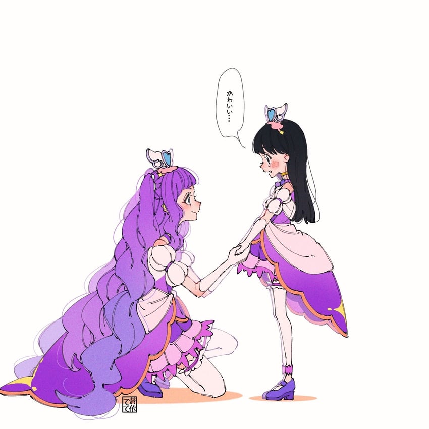 ellee-chan and cure majesty (precure and 1 more) drawn by aoi_tete
