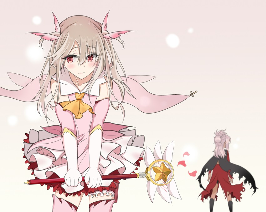 illyasviel von einzbern, chloe von einzbern, prisma illya, and magical ruby (fate and 1 more) drawn by degu_guke