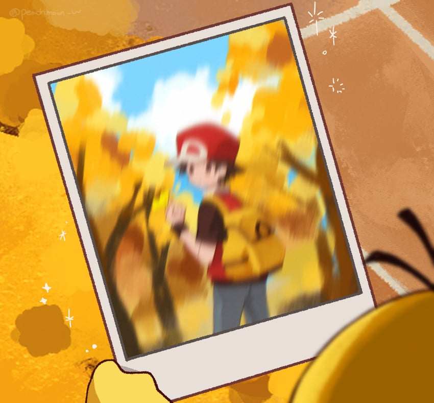 red and psyduck (pokemon and 1 more) drawn by amesuupu
