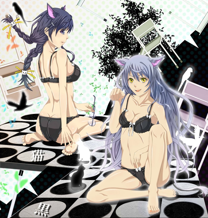 hanekawa tsubasa and black hanekawa (monogatari and 1 more) drawn by shimizu_yuito