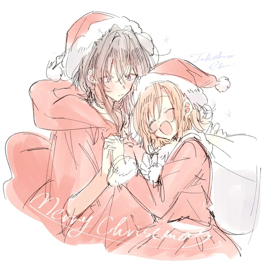 kino himari and asanagi yori (sasayaku you ni koi wo utau) drawn by takeshima_eku