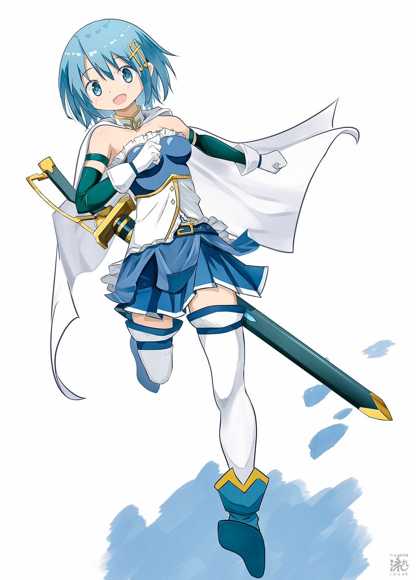 miki sayaka (mahou shoujo madoka magica) drawn by nagare_(flow)
