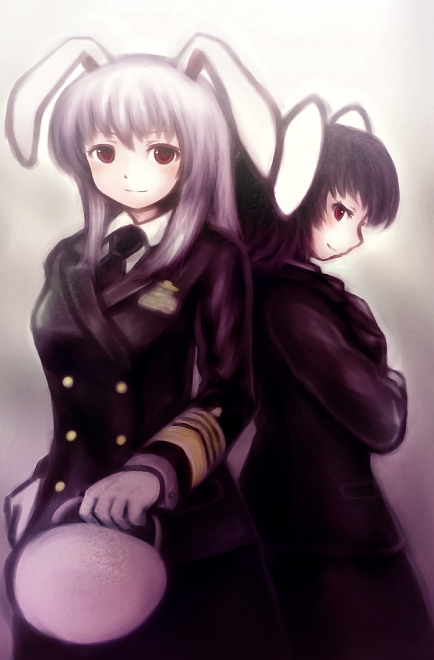 reisen udongein inaba and inaba tewi (touhou) drawn by shuu_(sirokumasabu)