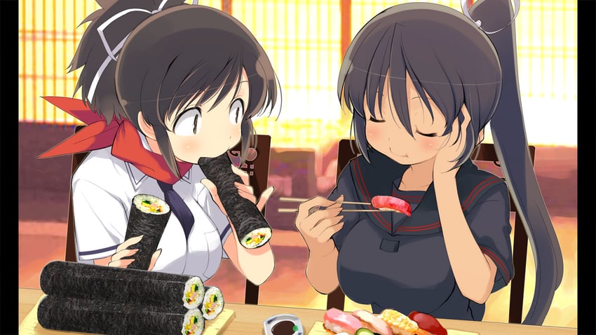 asuka and homura (senran kagura and 1 more) drawn by yaegashi_nan