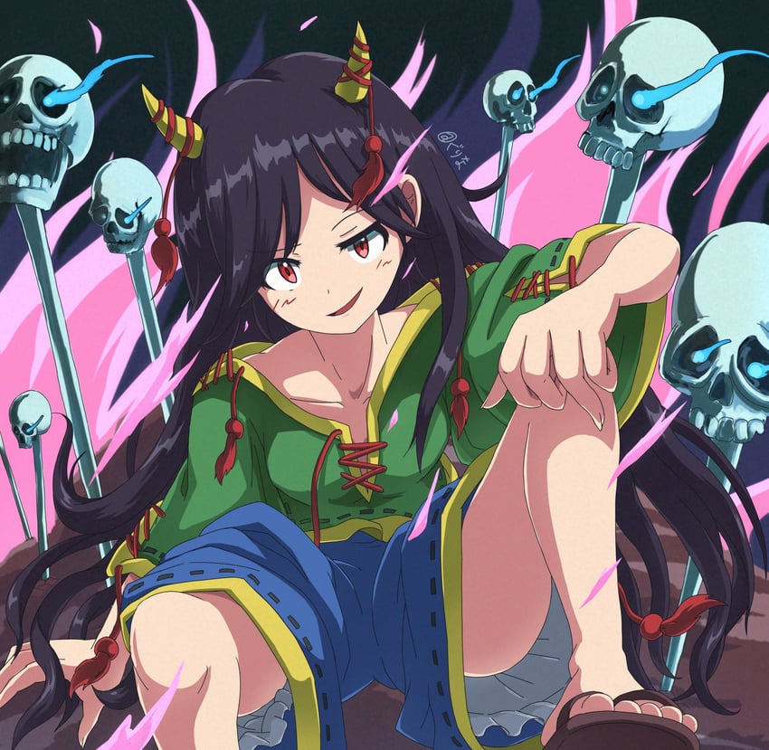 nippaku zanmu (touhou and 1 more) drawn by gurina_15