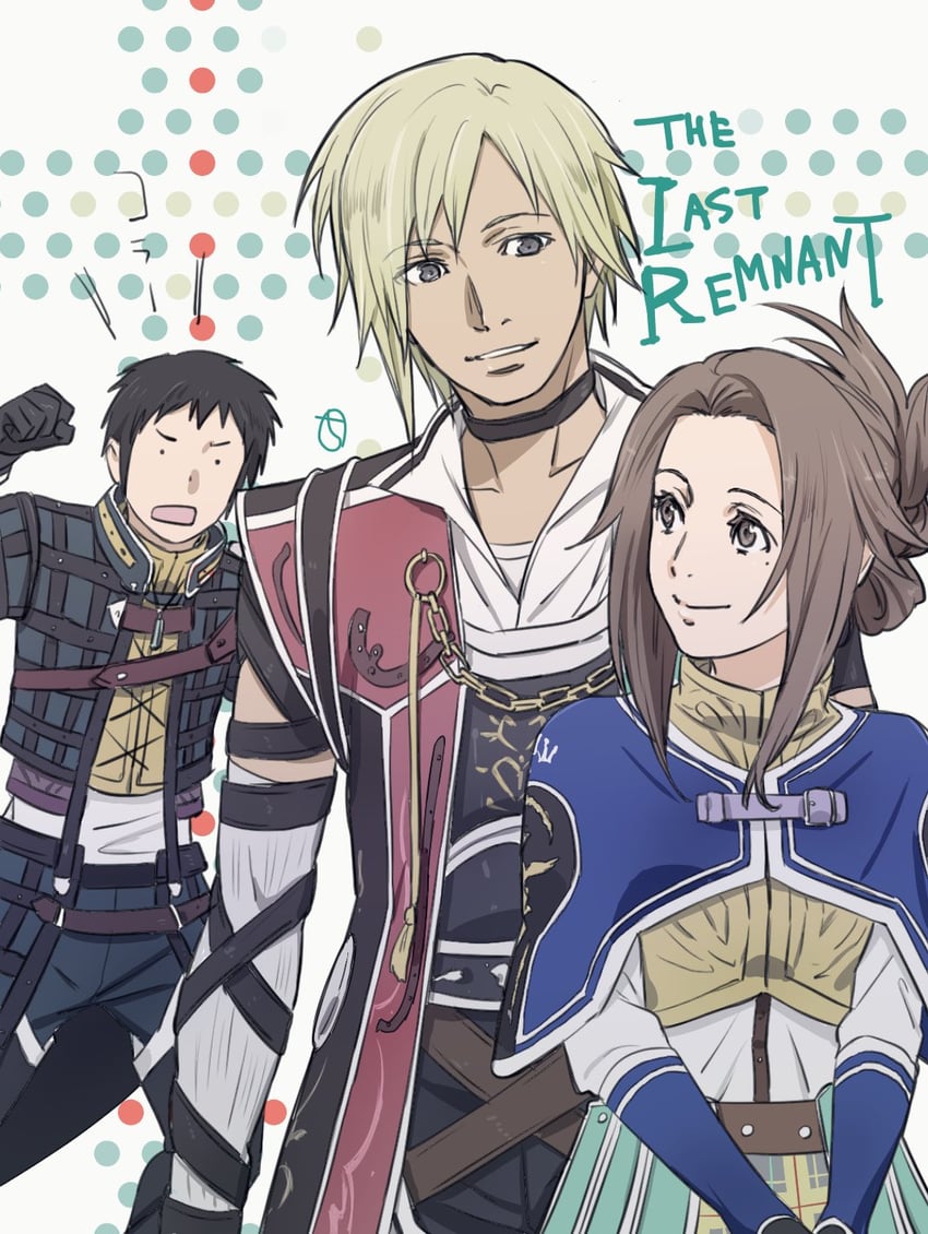 rush sykes, david nassau, and irina sykes (the last remnant) drawn by kobayashi_chizuru