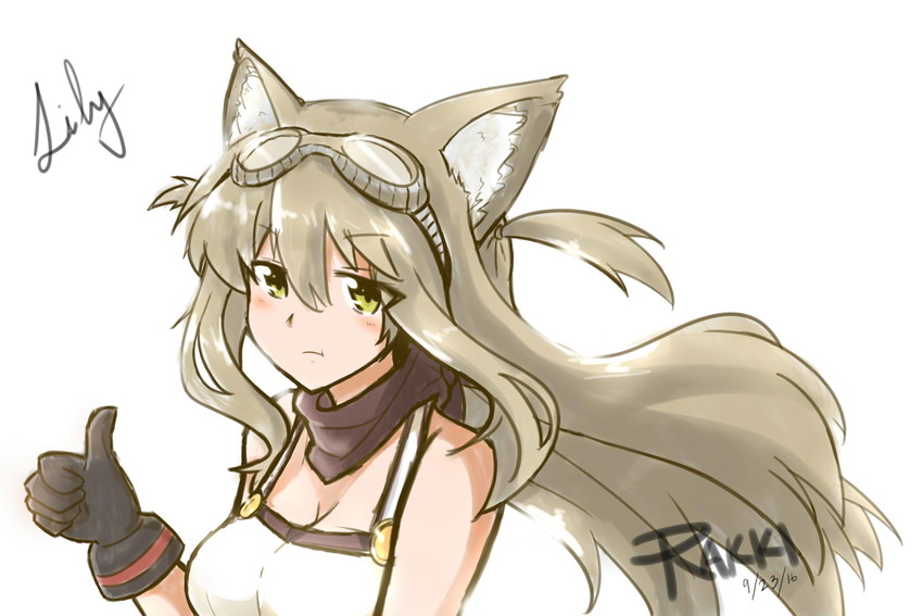 lily the mechanic (original and 1 more) drawn by rakki