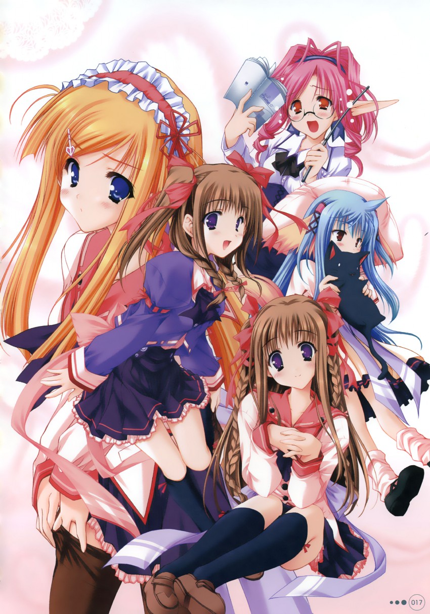 shikishima krile, tomoe makina, tomoe yukina, tita flawless brandt, and rin lim venus (nursery rhyme) drawn by moekibara_fumitake