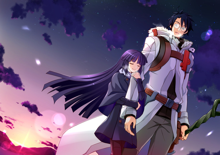 akatsuki and shiroe (log horizon) drawn by ike_masato