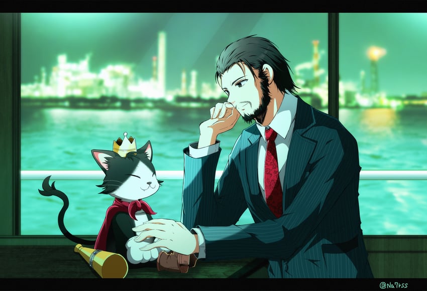 cait sith and reeve tuesti (final fantasy and 1 more) drawn by nanao_(zonzonsh)