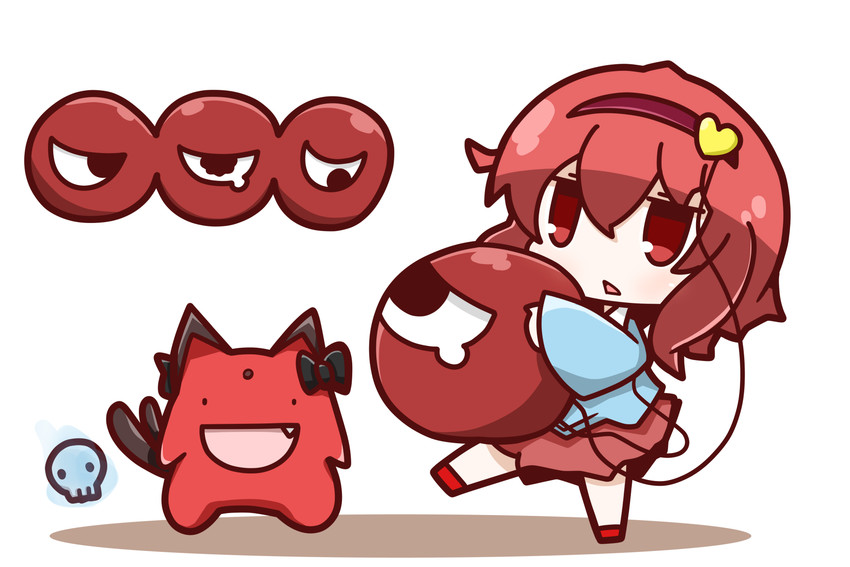komeiji satori, kaenbyou rin, and carbuncle (touhou and 1 more) drawn by nuu_(nu-nyu)