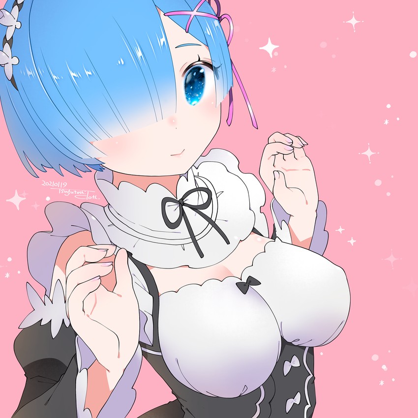 rem (re:zero kara hajimeru isekai seikatsu) drawn by kurosu_tsugutoshi