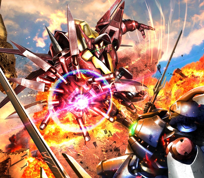 guren, guren mk-ii, guren flight-enabled version, and shen hu (code geass) drawn by hiropon_(tasogare_no_puu)