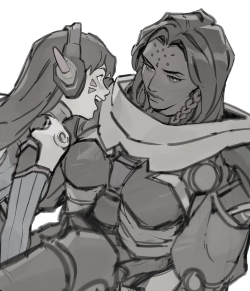 d.va and ramattra (overwatch and 1 more) drawn by velinxi
