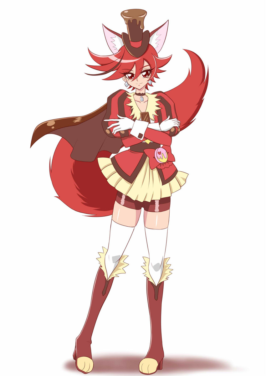 kenjou akira and cure chocolat (precure and 1 more) drawn by curekawasemi11