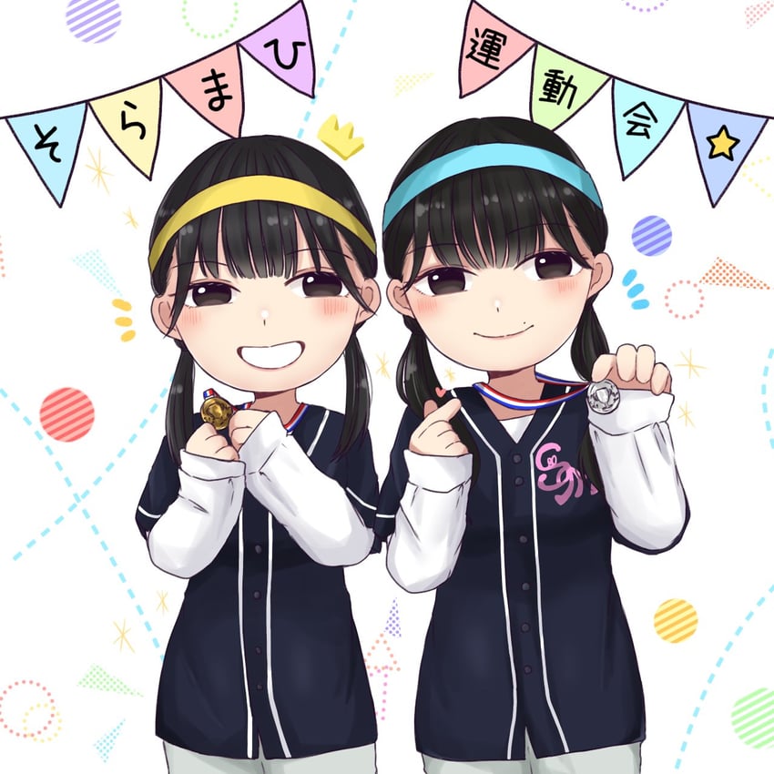 nomoto sora and hayashida mahiro (real life) drawn by nigari_(ngari_0115)