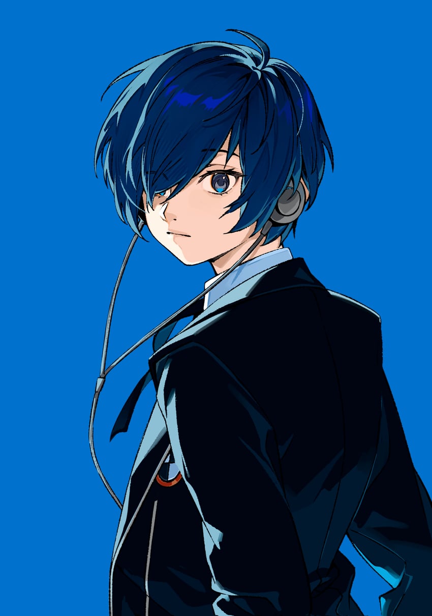 yuuki makoto (persona and 2 more) drawn by favilia