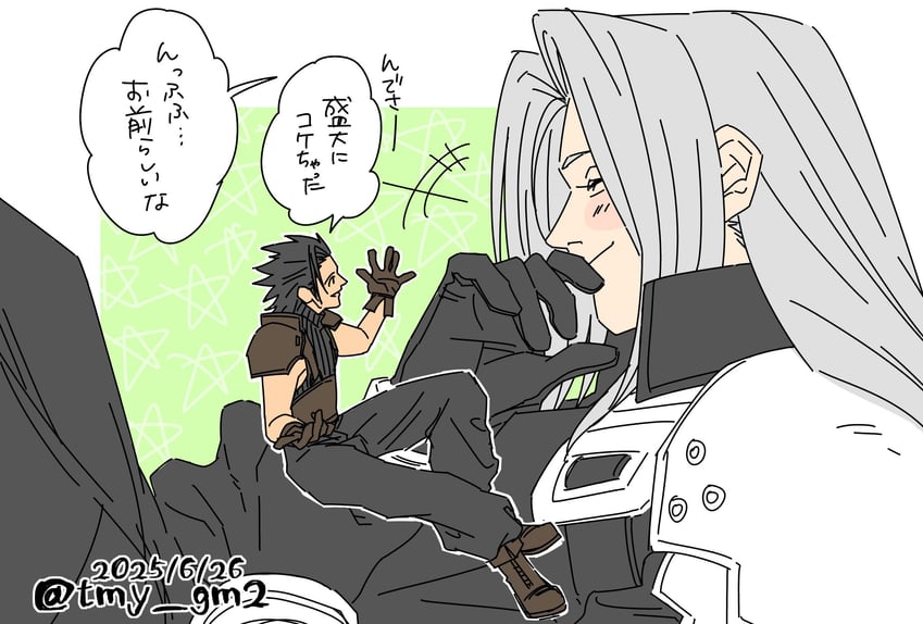 sephiroth and zack fair (final fantasy and 2 more) drawn by tmy_gm2