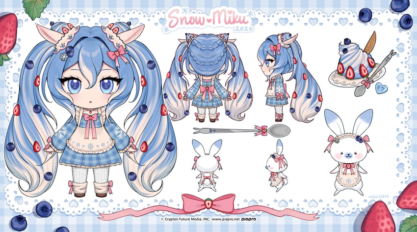 hatsune miku, yuki miku, and rabbit yukine (vocaloid) drawn by vickie_(cryingrobot)