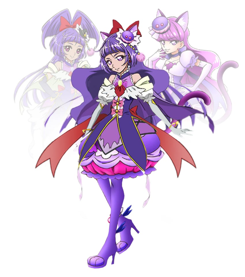 izayoi liko, kotozume yukari, cure magical, and cure macaron (precure and 2 more) drawn by unitedtribute1