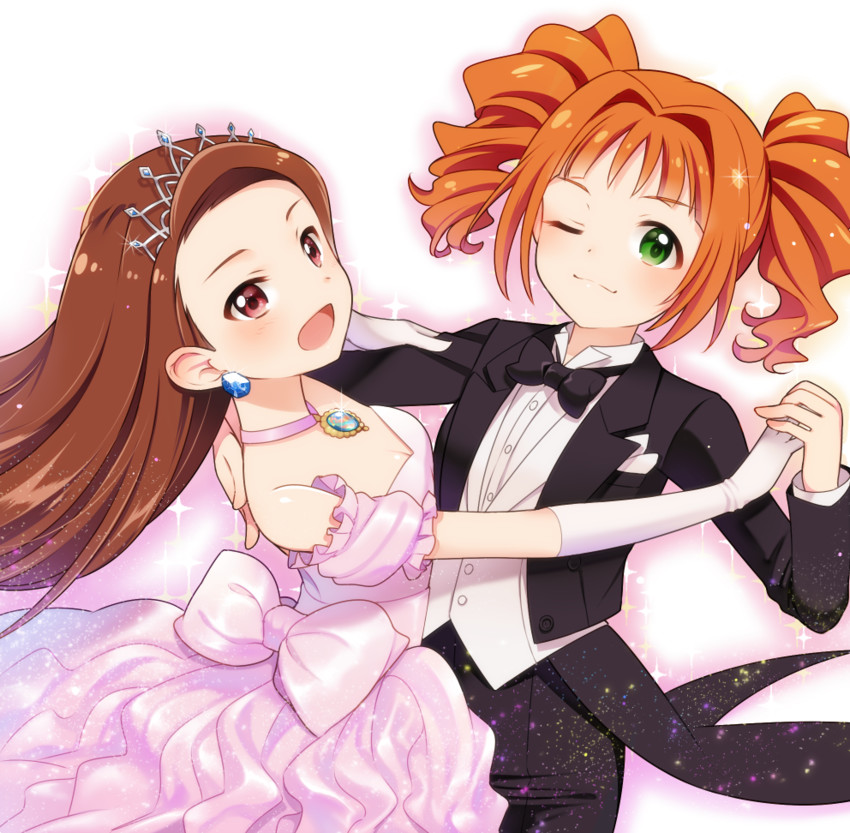 minase iori and takatsuki yayoi (idolmaster) drawn by contact966
