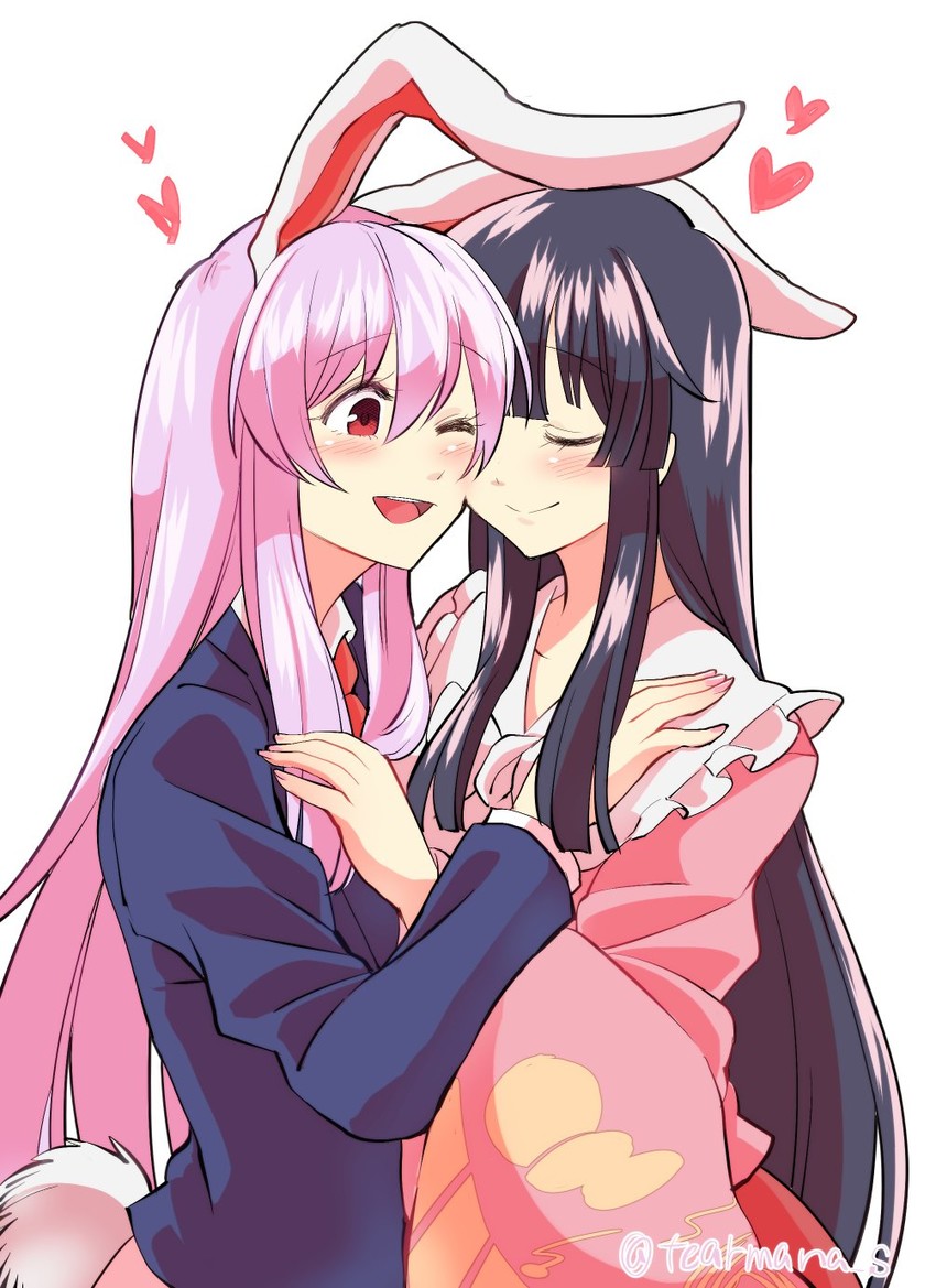 reisen udongein inaba and houraisan kaguya (touhou) drawn by mana_(tsurubeji)