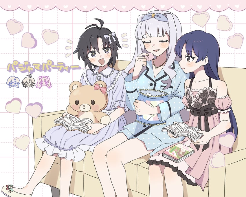 kisaragi chihaya, kikuchi makoto, and shijou takane (idolmaster and 2 more) drawn by pnt_0202