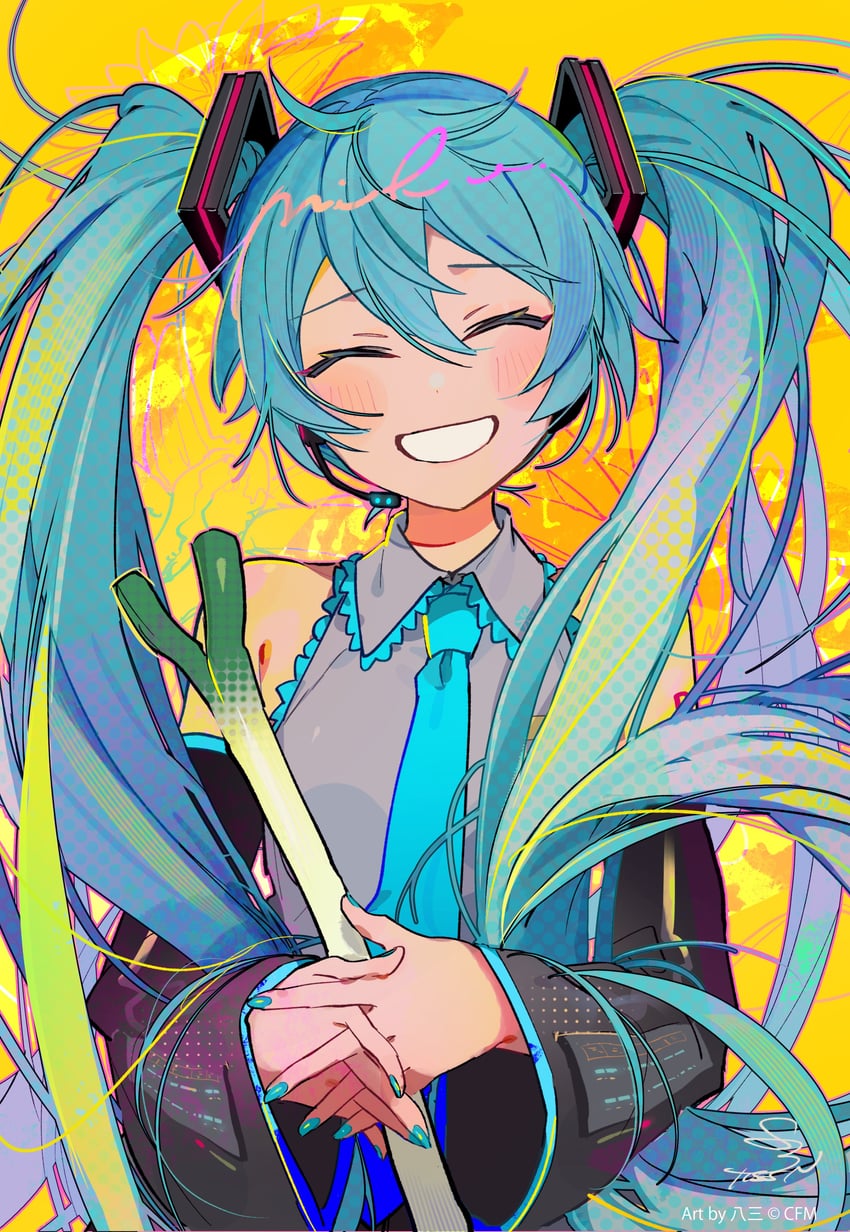 hatsune miku (vocaloid and 1 more) drawn by hassan_(sink916)