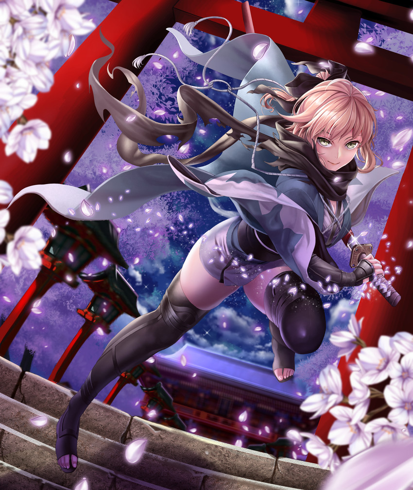 okita souji (fate and 1 more) drawn by hasaya
