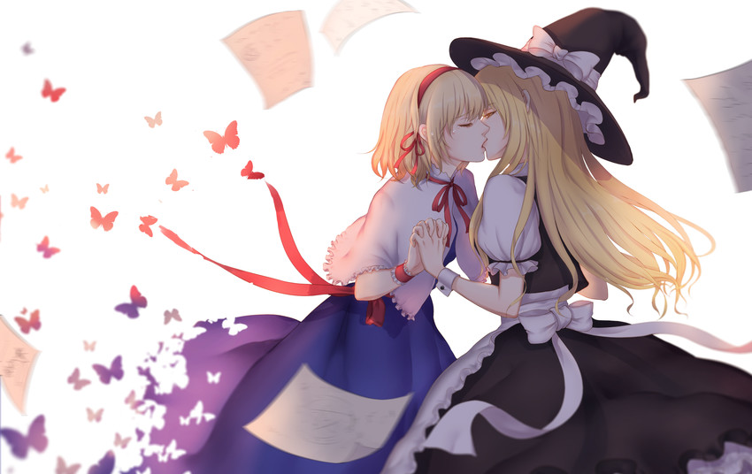 kirisame marisa and alice margatroid (touhou) drawn by shi_yu_mu_yun