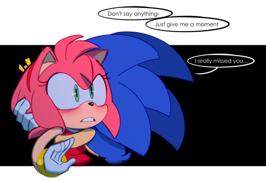 sonic the hedgehog and amy rose (sonic and 1 more) drawn by jaguardorado16
