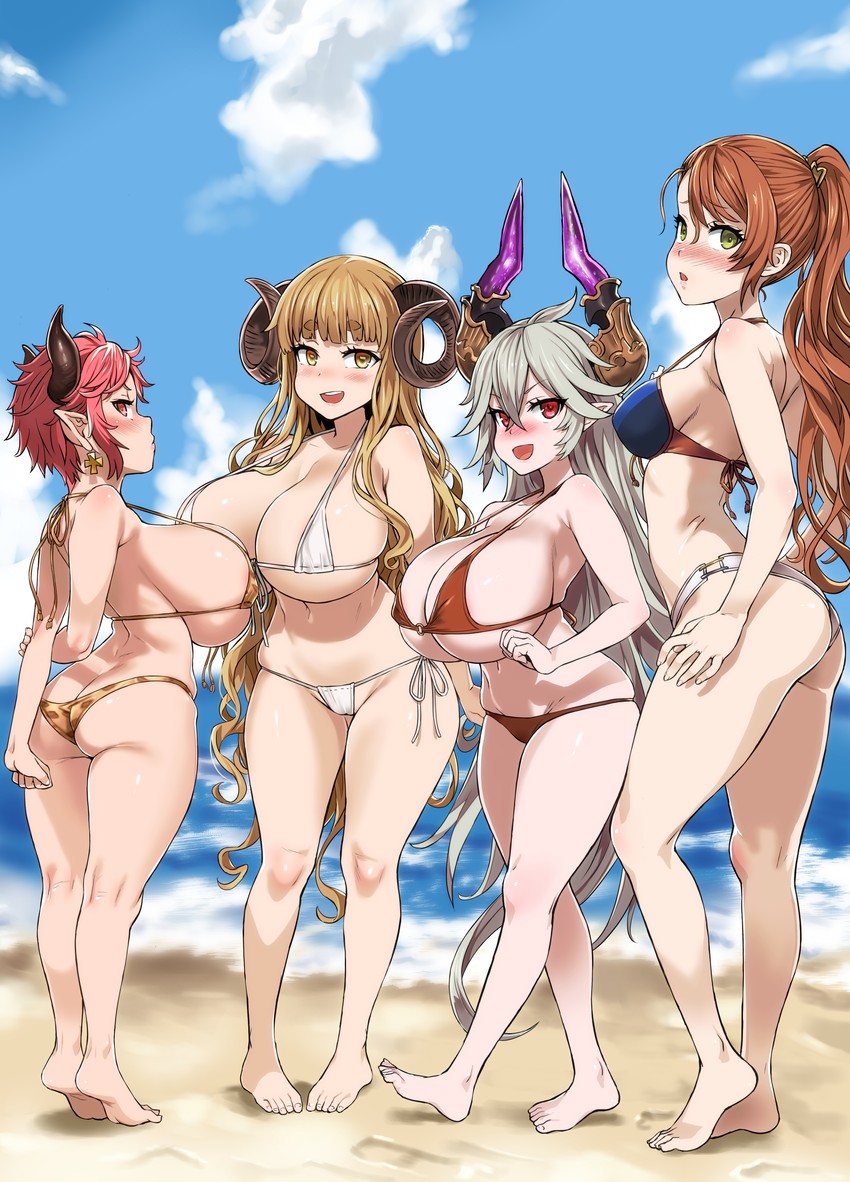 anila, beatrix, threo, and sturm (granblue fantasy) drawn by asanagi