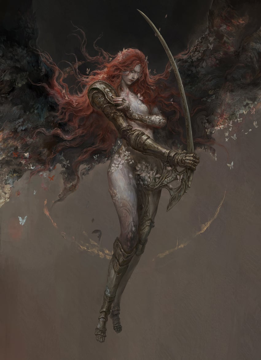 malenia blade of miquella and malenia goddess of rot (elden ring) drawn by yi1zhi