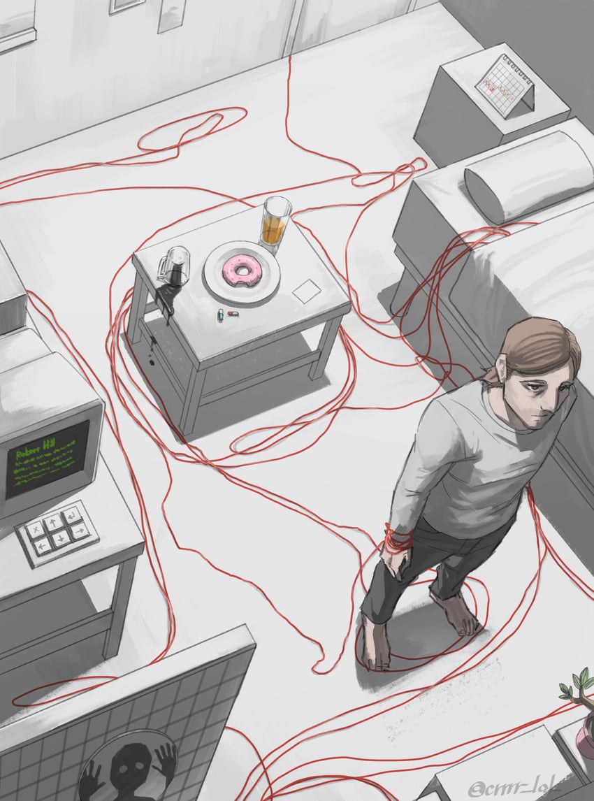 corrupted soul and robert hill (rusty lake) drawn by crrr-lake