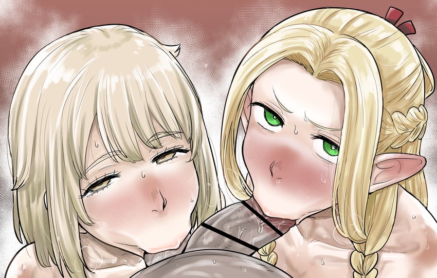 marcille donato and falin touden (dungeon meshi) drawn by kaiman_garupan