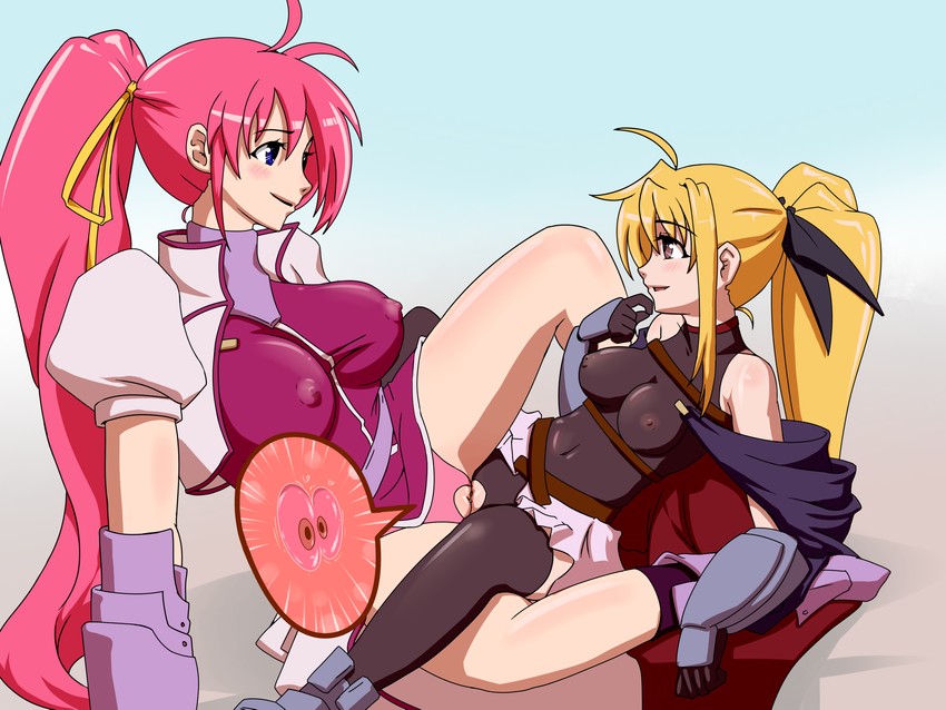 fate testarossa and signum (lyrical nanoha and 2 more)