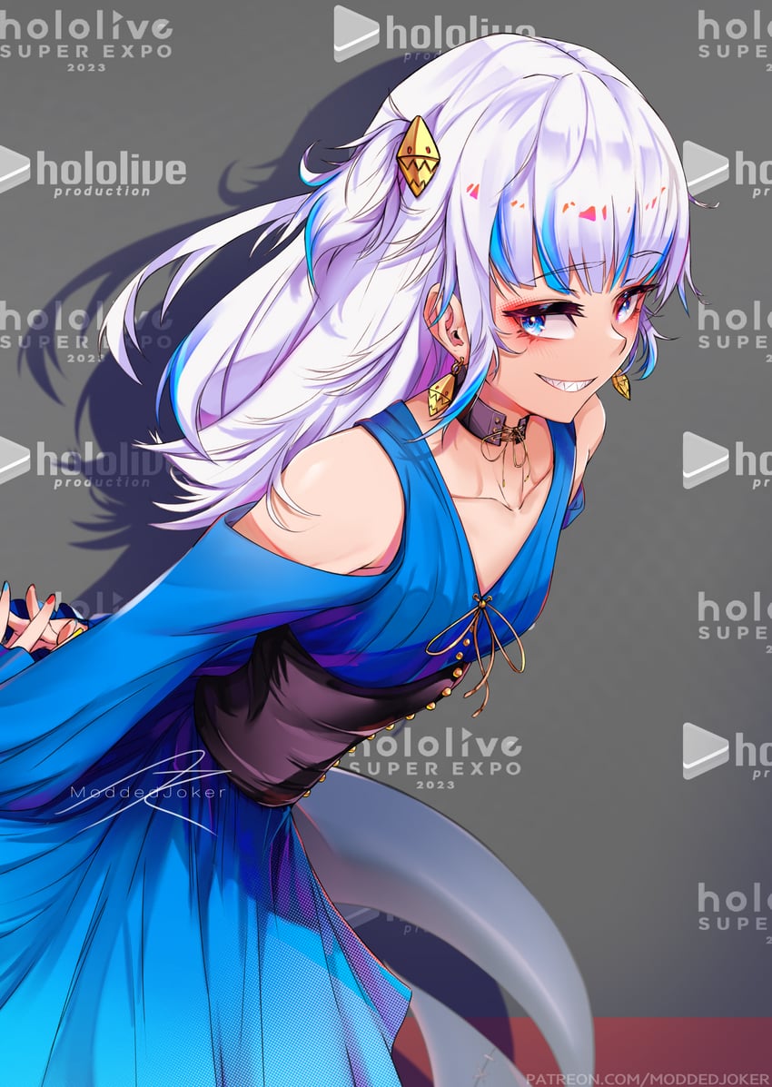 gawr gura (hololive and 1 more) drawn by moddedjoker