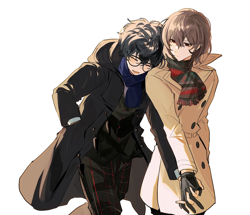 amamiya ren and akechi gorou (persona and 2 more) drawn by fsmaichobpeg0
