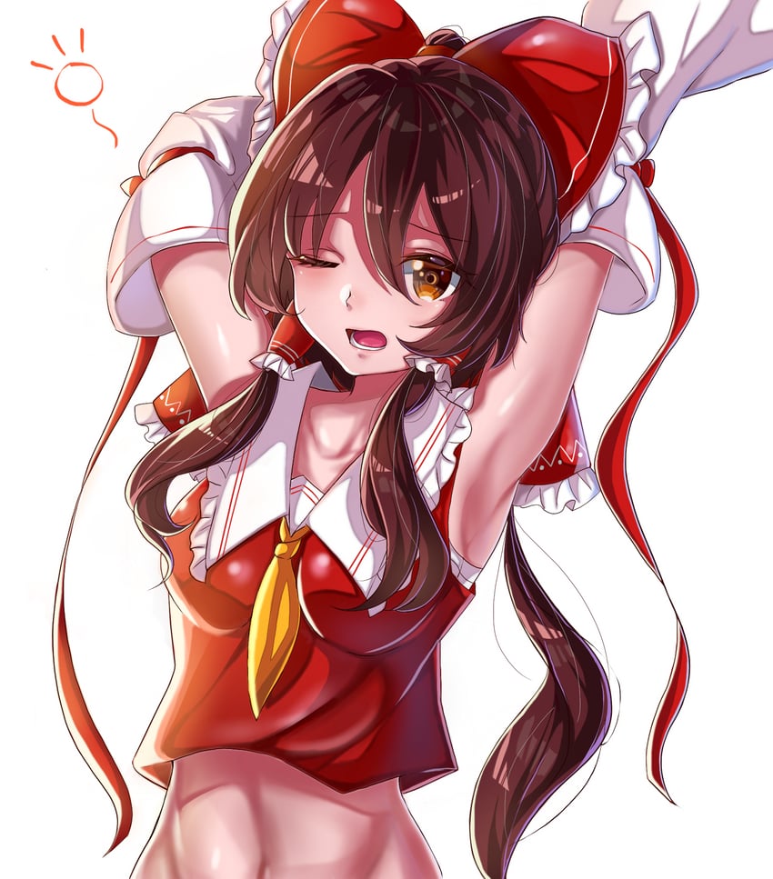 hakurei reimu (touhou) drawn by minchia_(wncm5544)