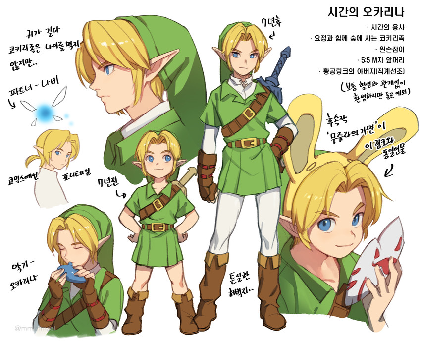 link, young link, and navi (the legend of zelda and 2 more) drawn by mimme_(haenakk7)