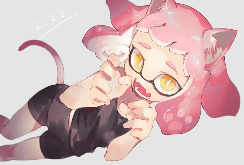 inkling player character and inkling girl (splatoon) drawn by yamagishi_chihiro