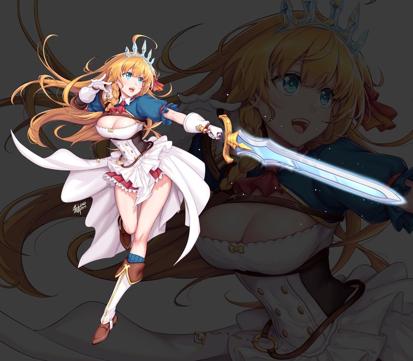 pecorine (princess connect!) drawn by yoru_sei