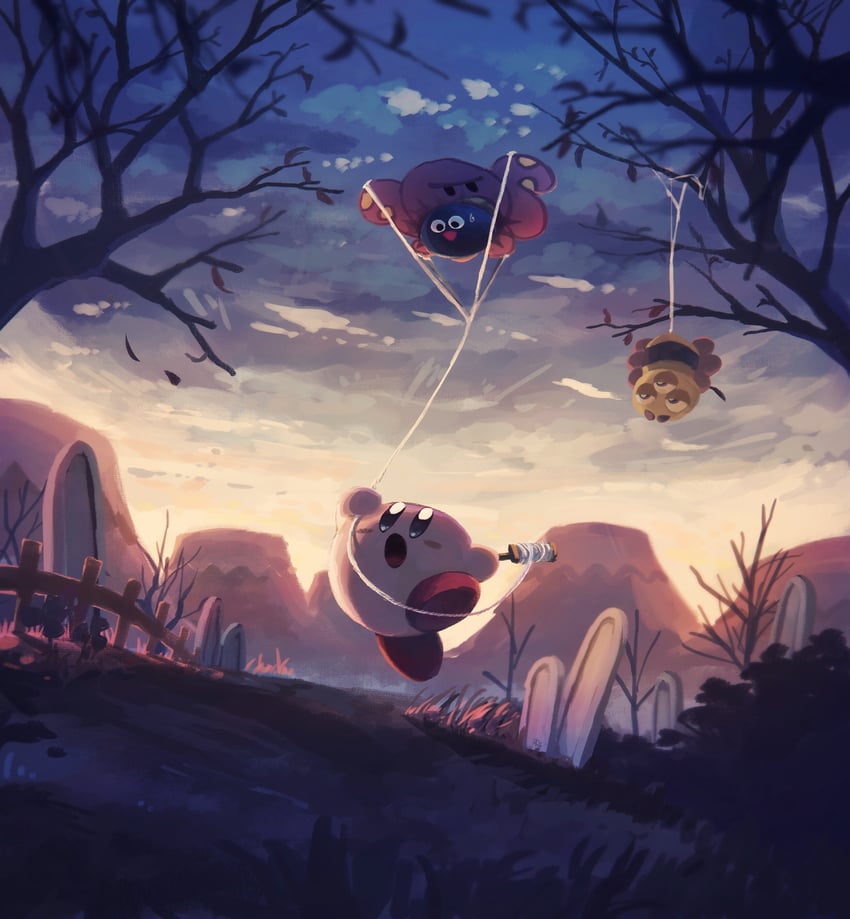 kirby, gooey, como, and flotzo (kirby) drawn by suyasuyabi